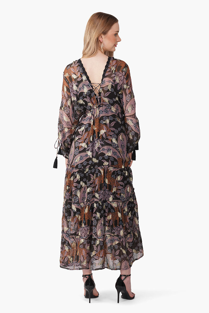 Urban Luxe Jungle Printed Maxi Dress