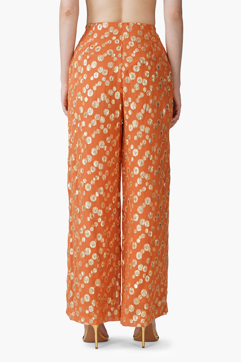 Tangerine Shine Luxe Evening Pants