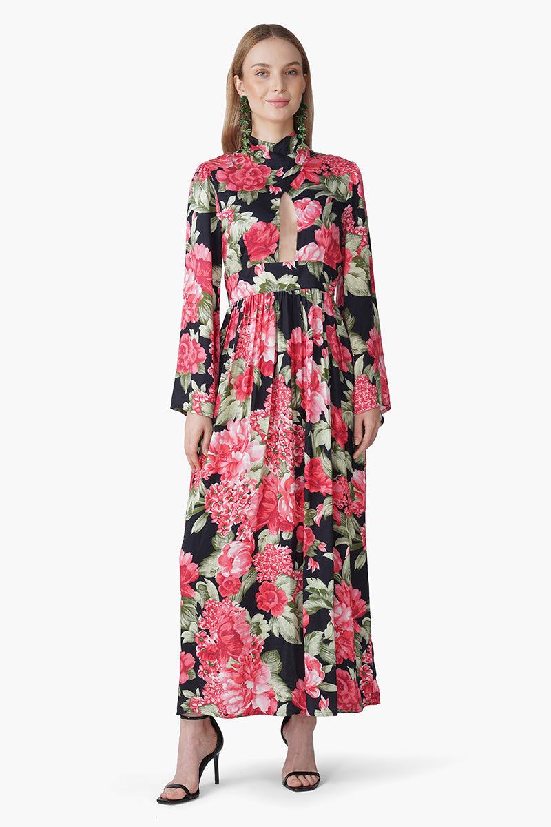 Red Garden Romance Maxi Dress