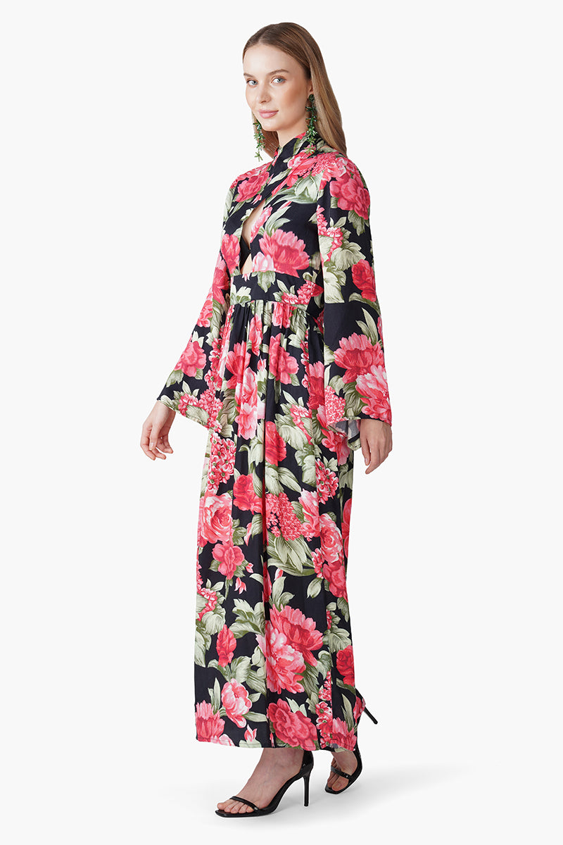 Red Garden Romance Maxi Dress