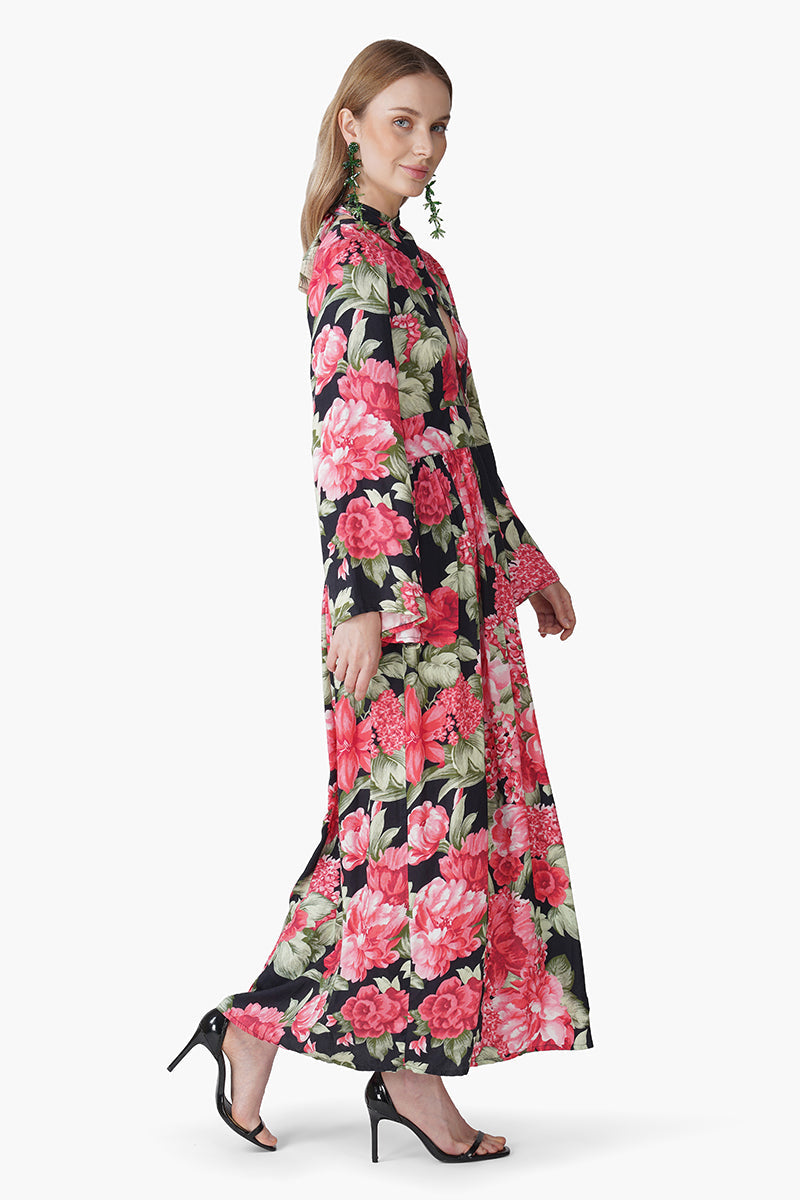 Red Garden Romance Maxi Dress