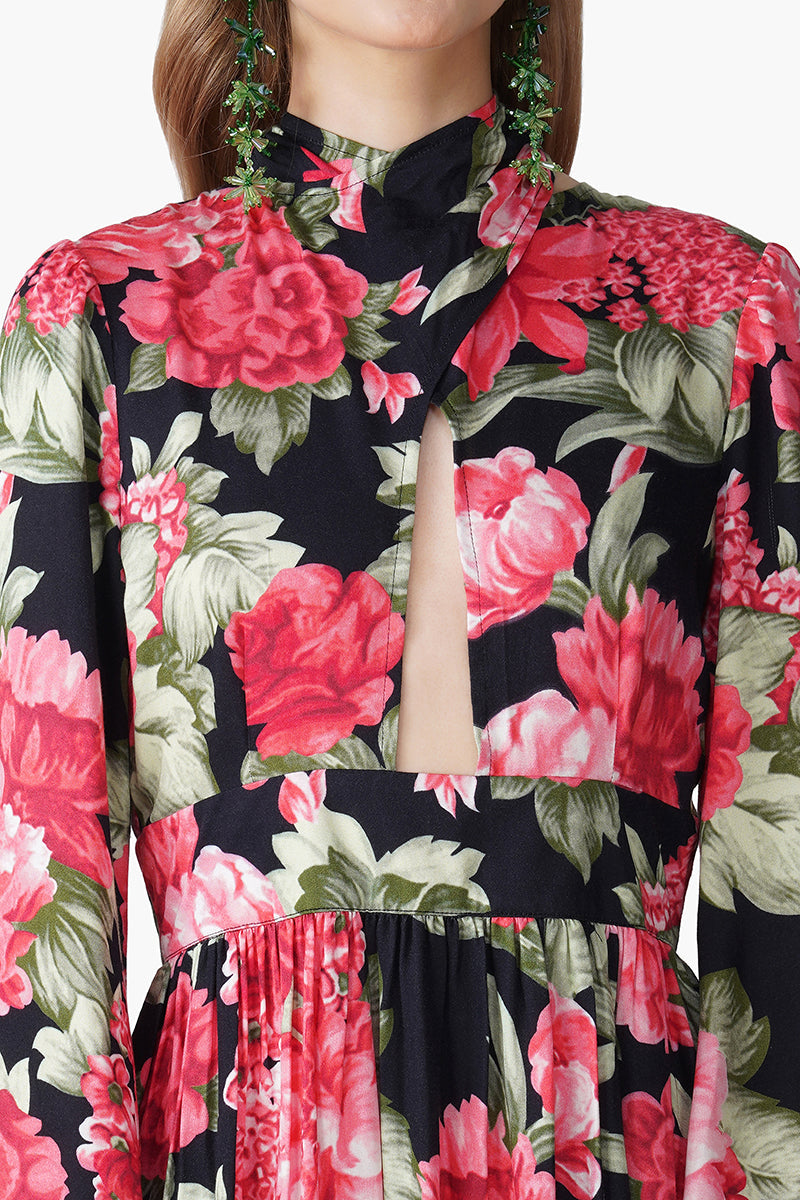 Red Garden Romance Maxi Dress