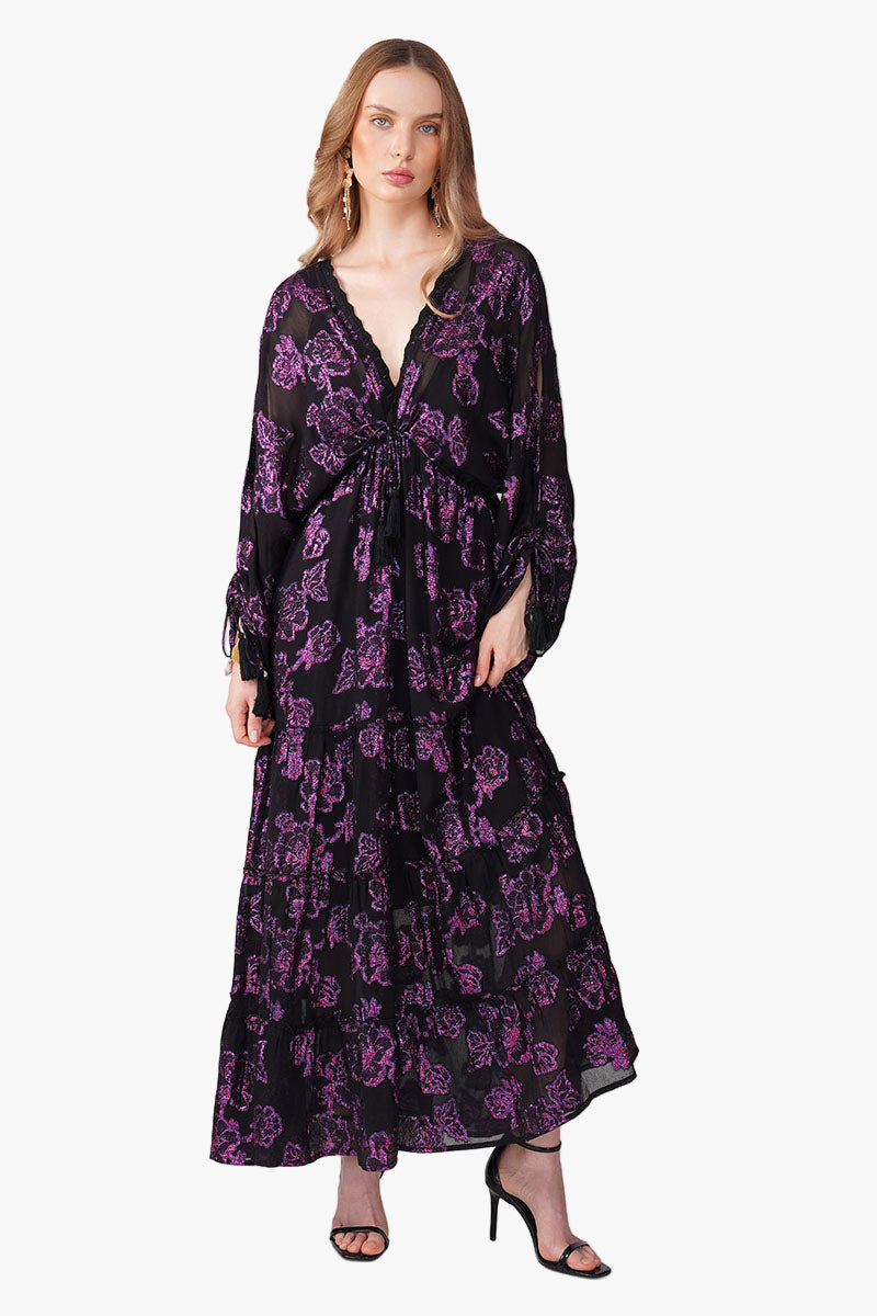 Starlit Orchid Lurex Eve Maxi Dress
