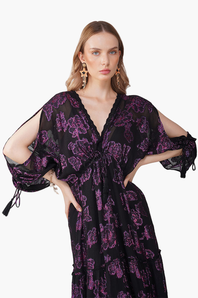 Starlit Orchid Lurex Eve Maxi Dress