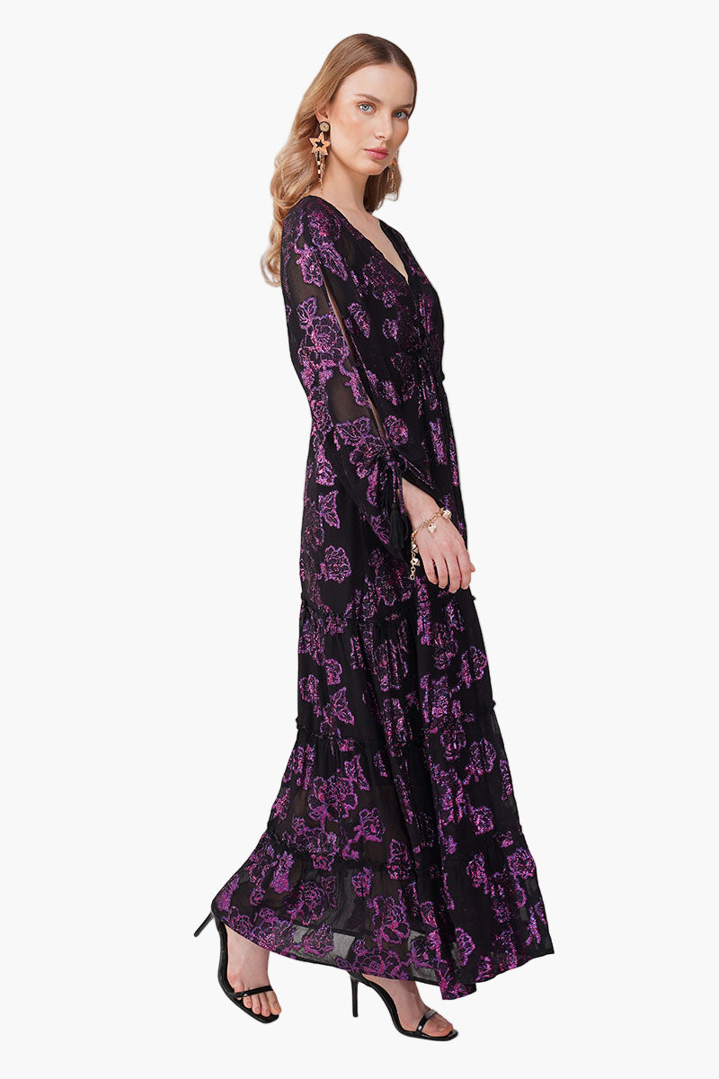 Starlit Orchid Lurex Eve Maxi Dress