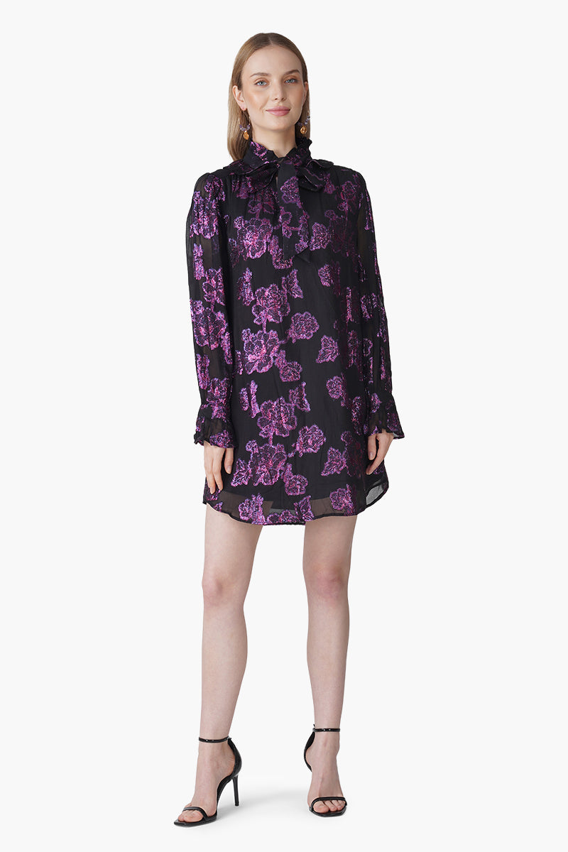 Starlit Orchid Lurex Eve Short Dress