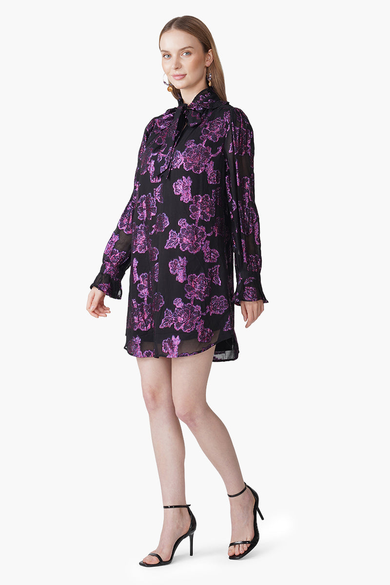 Starlit Orchid Lurex Eve Short Dress