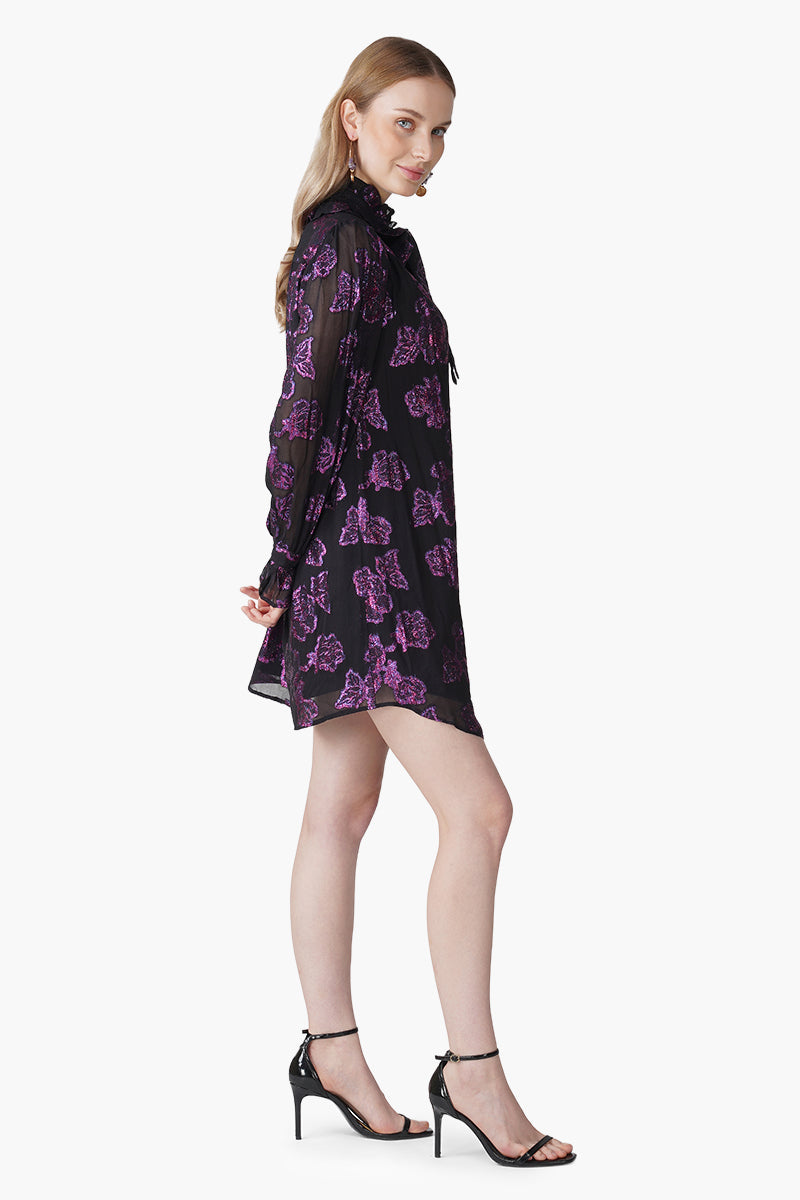Starlit Orchid Lurex Eve Short Dress