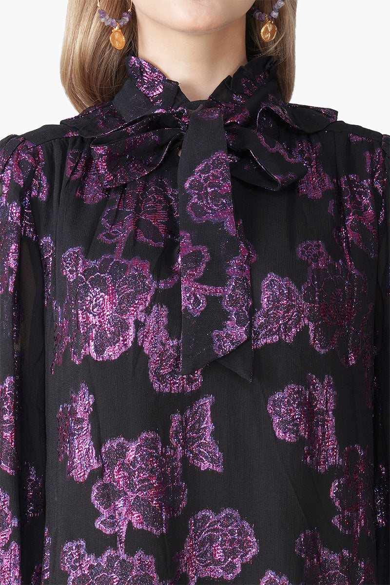 Starlit Orchid Lurex Eve Short Dress