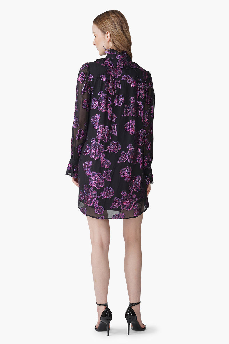 Starlit Orchid Lurex Eve Short Dress