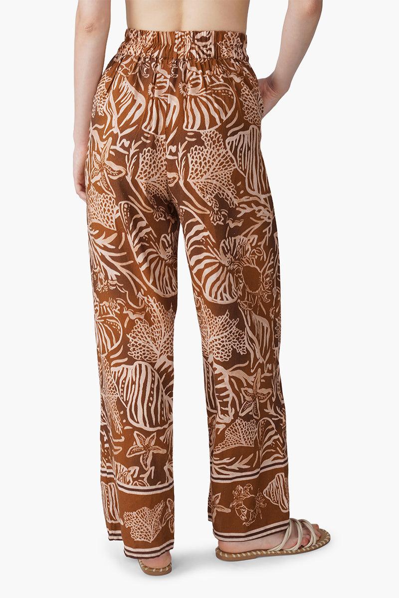 Mocha Tide Shell Printed Pants