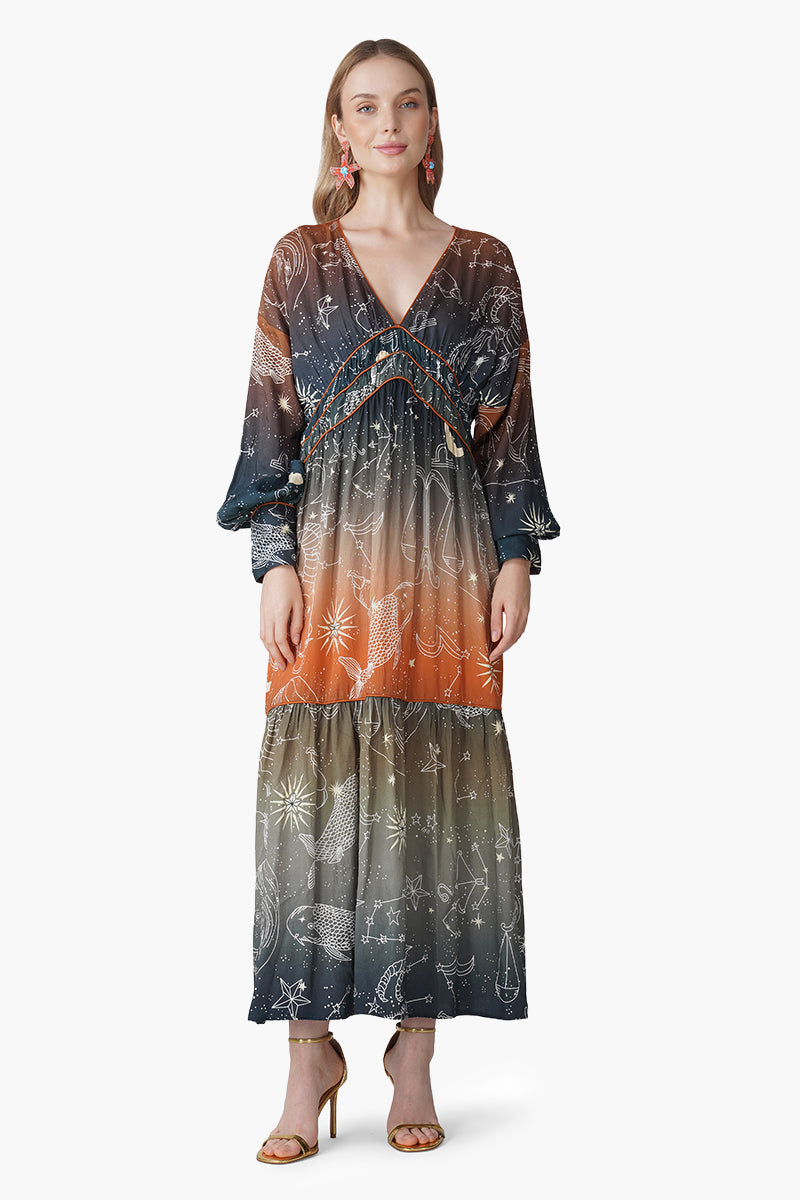 galaxy maxi dress America & Beyond Women's Galaxy Dream Ombray Maxi Dress