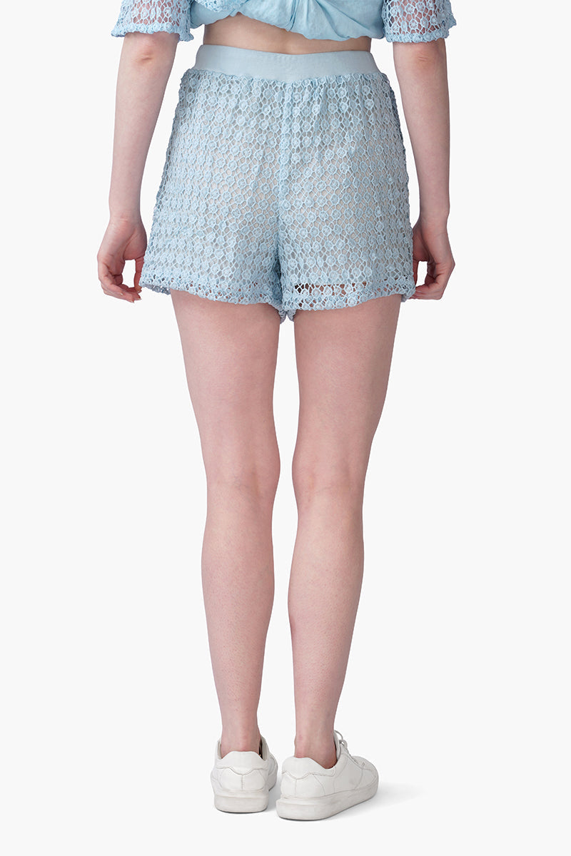 Ocean Net Shell Embroidered Shorts