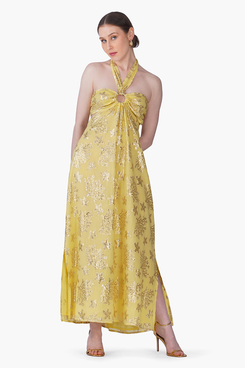 Sunlit Sea Coastal Lurex Dress