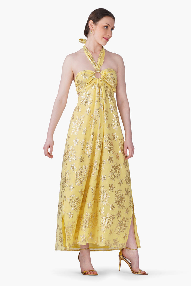 Sunlit Sea Coastal Lurex Dress