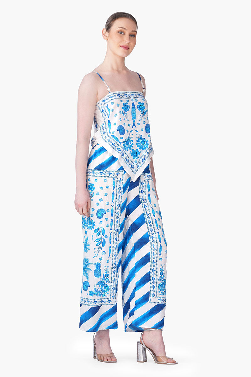 Porcelain Tide Fish Embellished Hankey Top