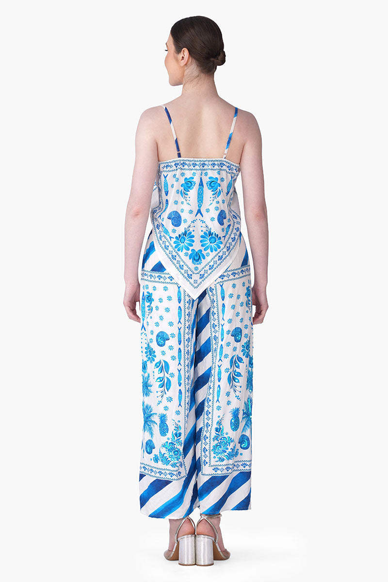 Porcelain Tide Fish Embellished Hankey Top