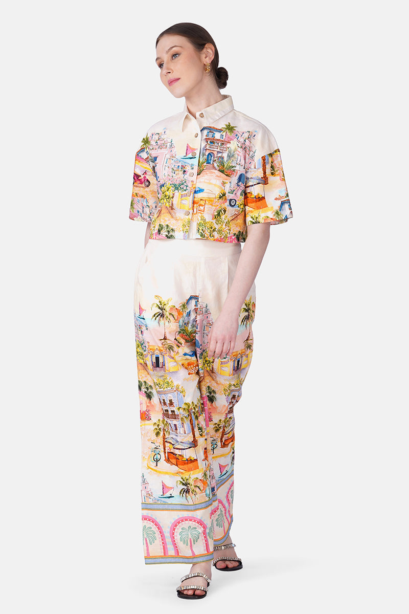 Summer Escape Vacation Printed Pant | view 1