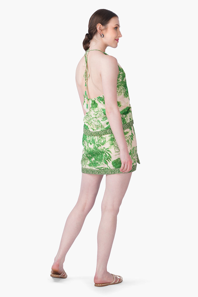 Green Forest Safari Print Top