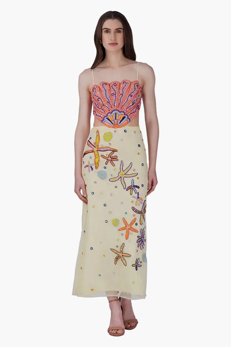 Multi Shell Sunlit Embellished Dress | view 1