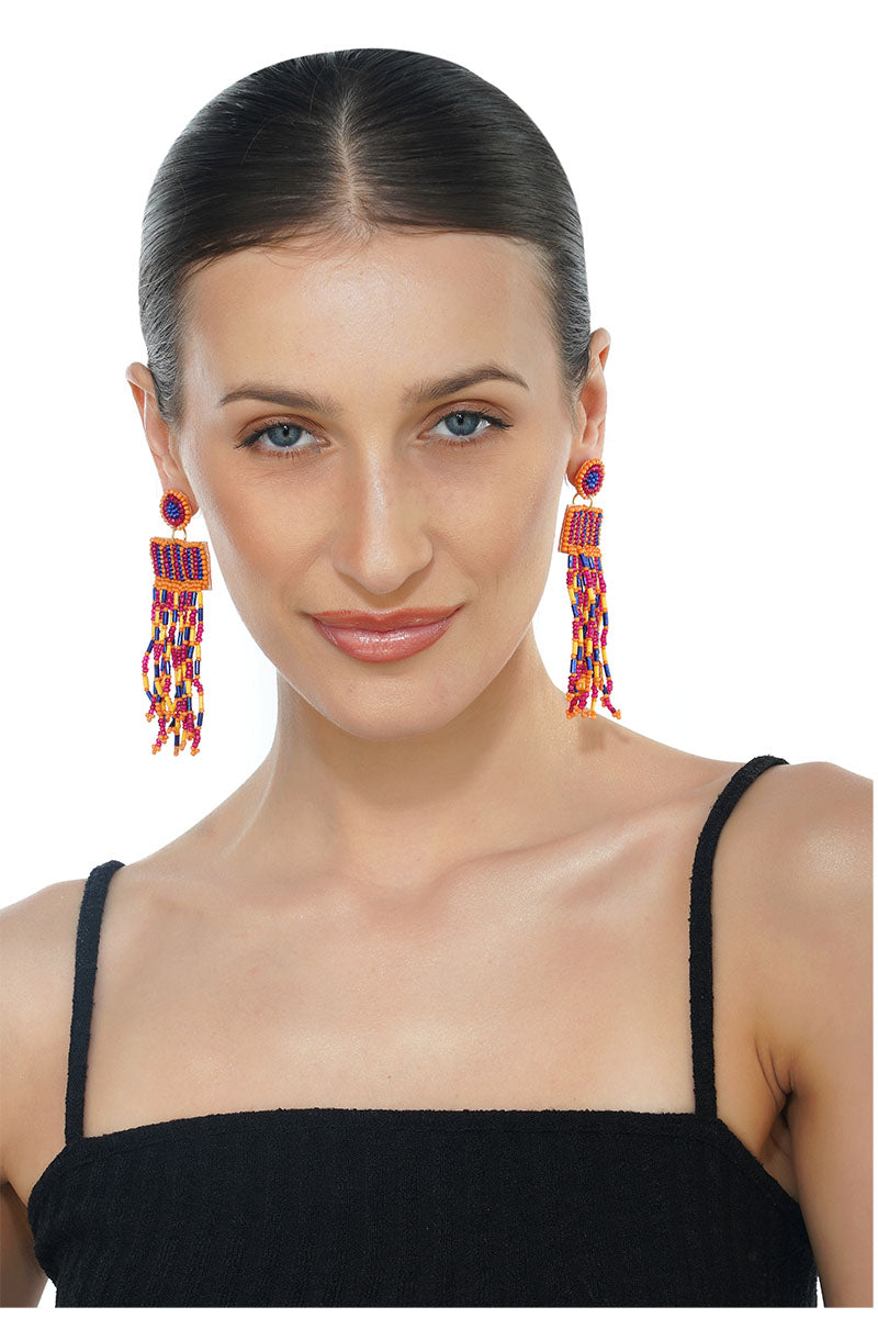 Shakira Multi Color Beaded Earring