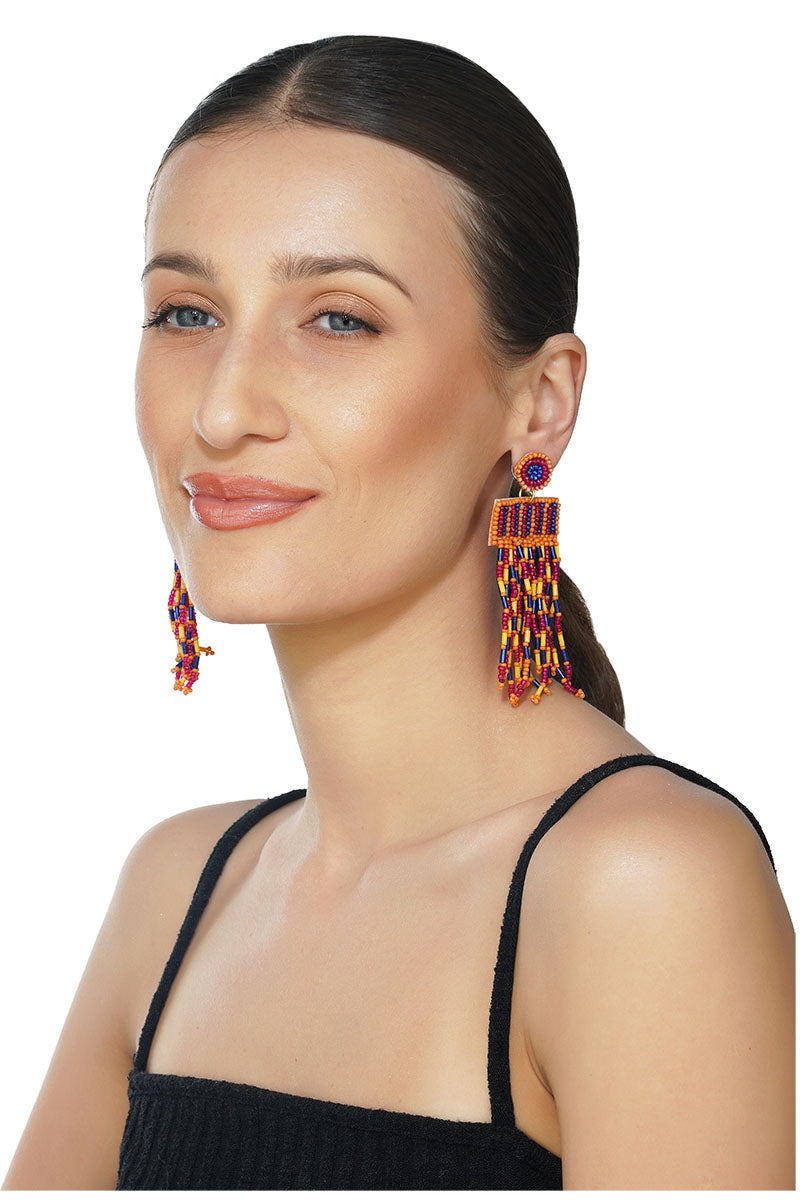 Shakira Multi Color Beaded Earring