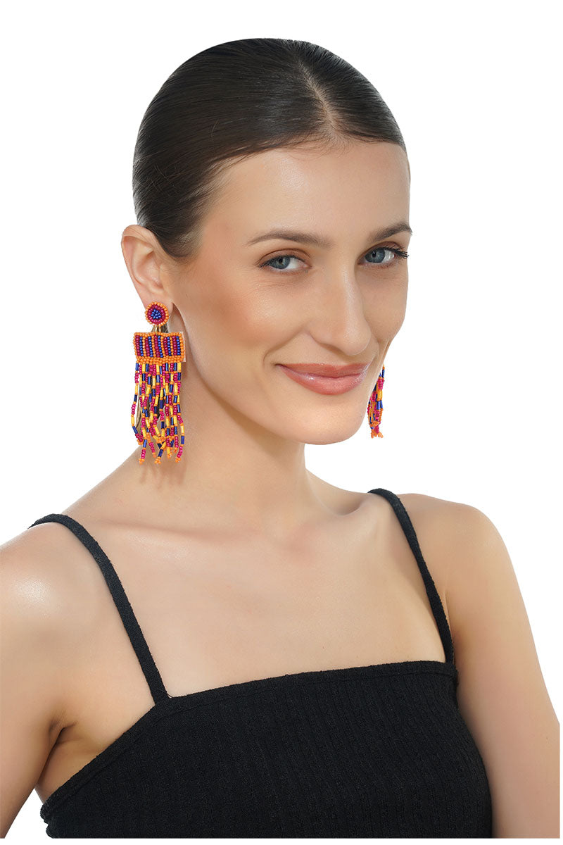 Shakira Multi Color Beaded Earring