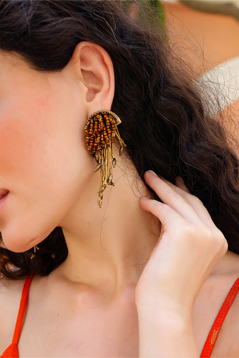 Dripping Gold Earrings
