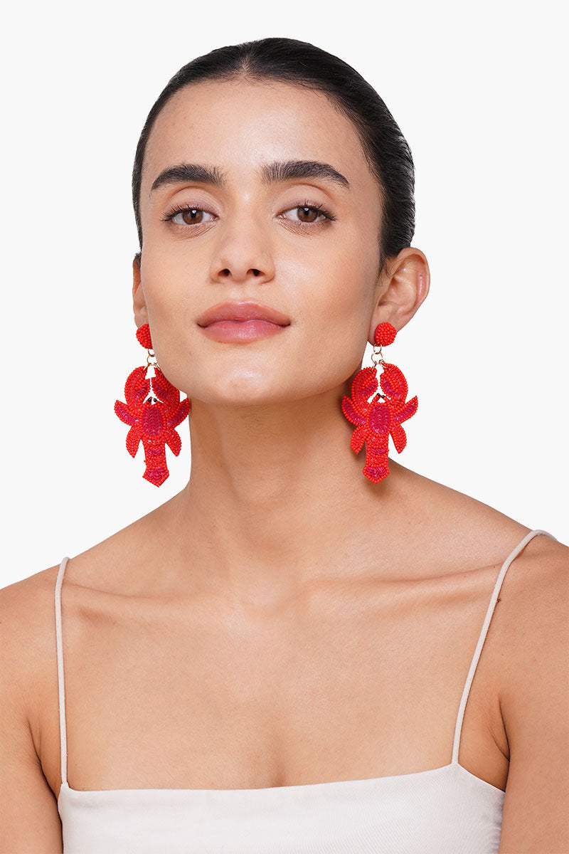 Coastal Claw Beaded Earrings