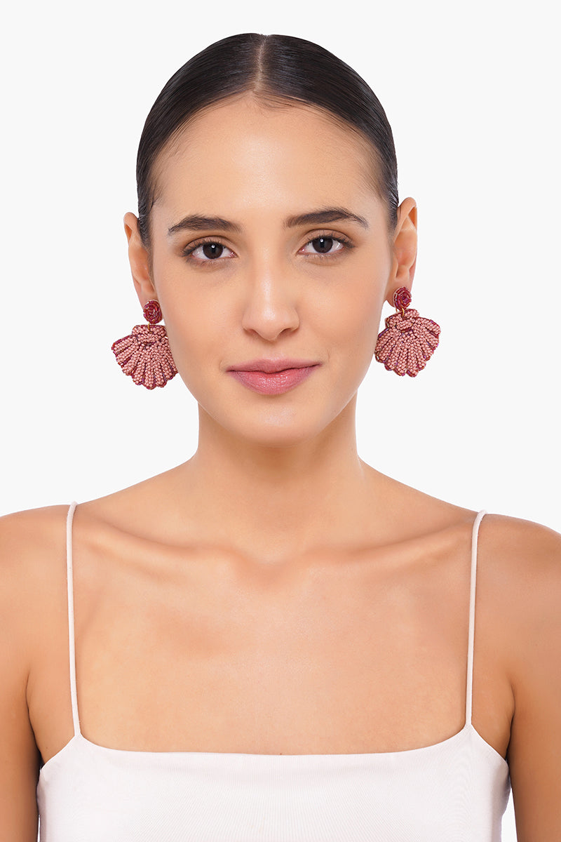 June Beaded Shell Earrings