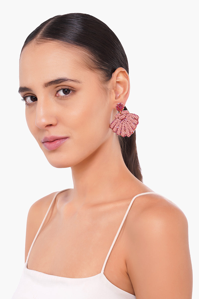 June Beaded Shell Earrings