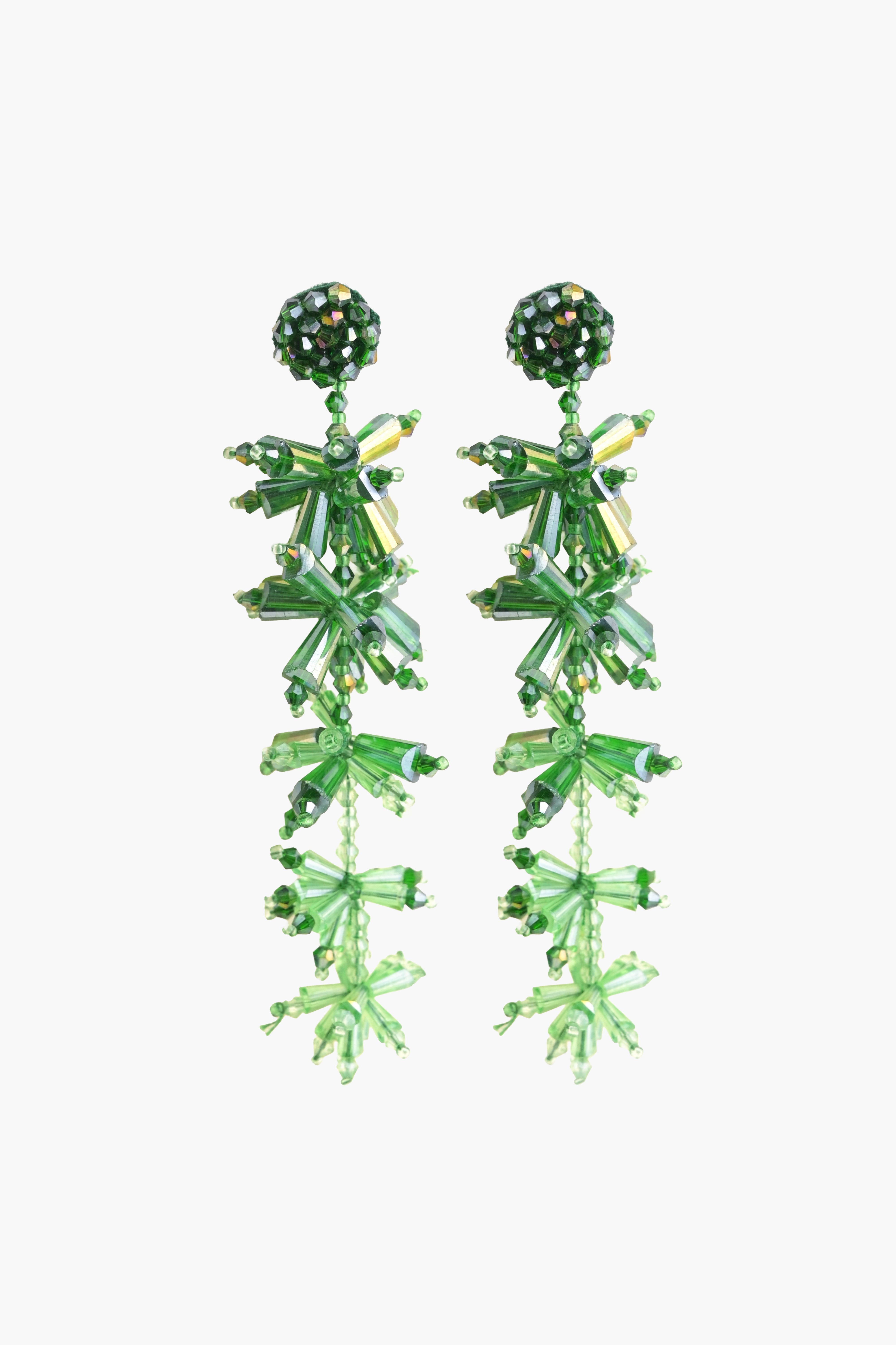 Beaded Poms Earrings