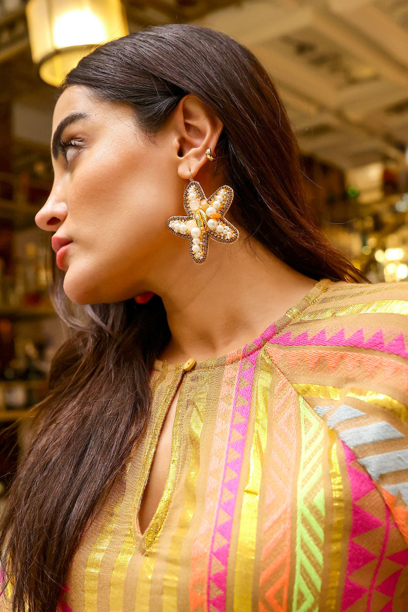 Starfish Stroll Hoops Earrings