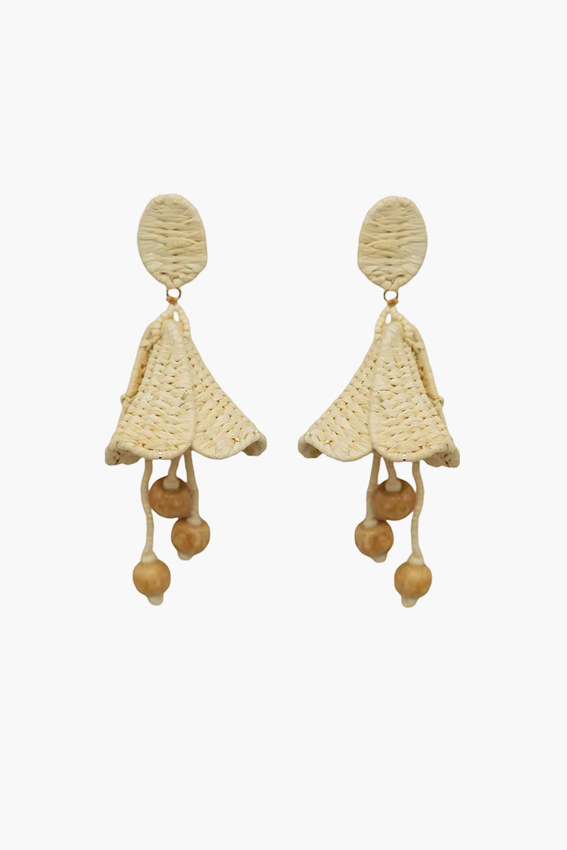 Coastal Drift Drop Hand-Beaded Statement Earrings | view 1