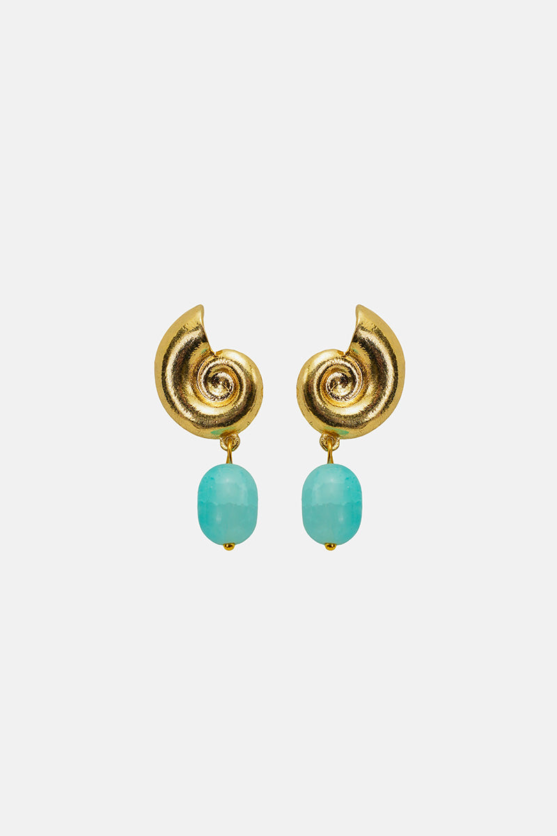Ocean Drop Hand-Beaded Statement Earrings | view 1