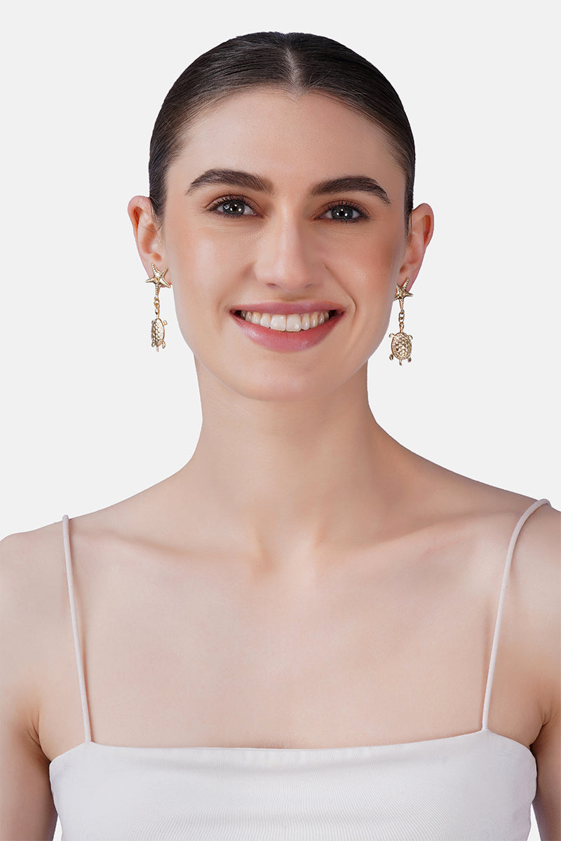 Beach Buddies Hand-Beaded Statement Earrings | view 1