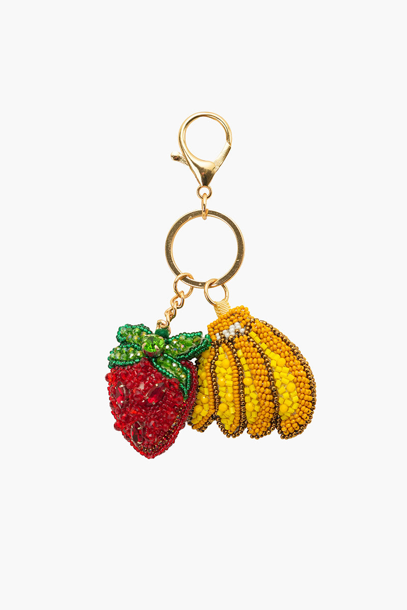 Berry Banana Bliss Fruit Hand-Beaded Bag Charm | view 1