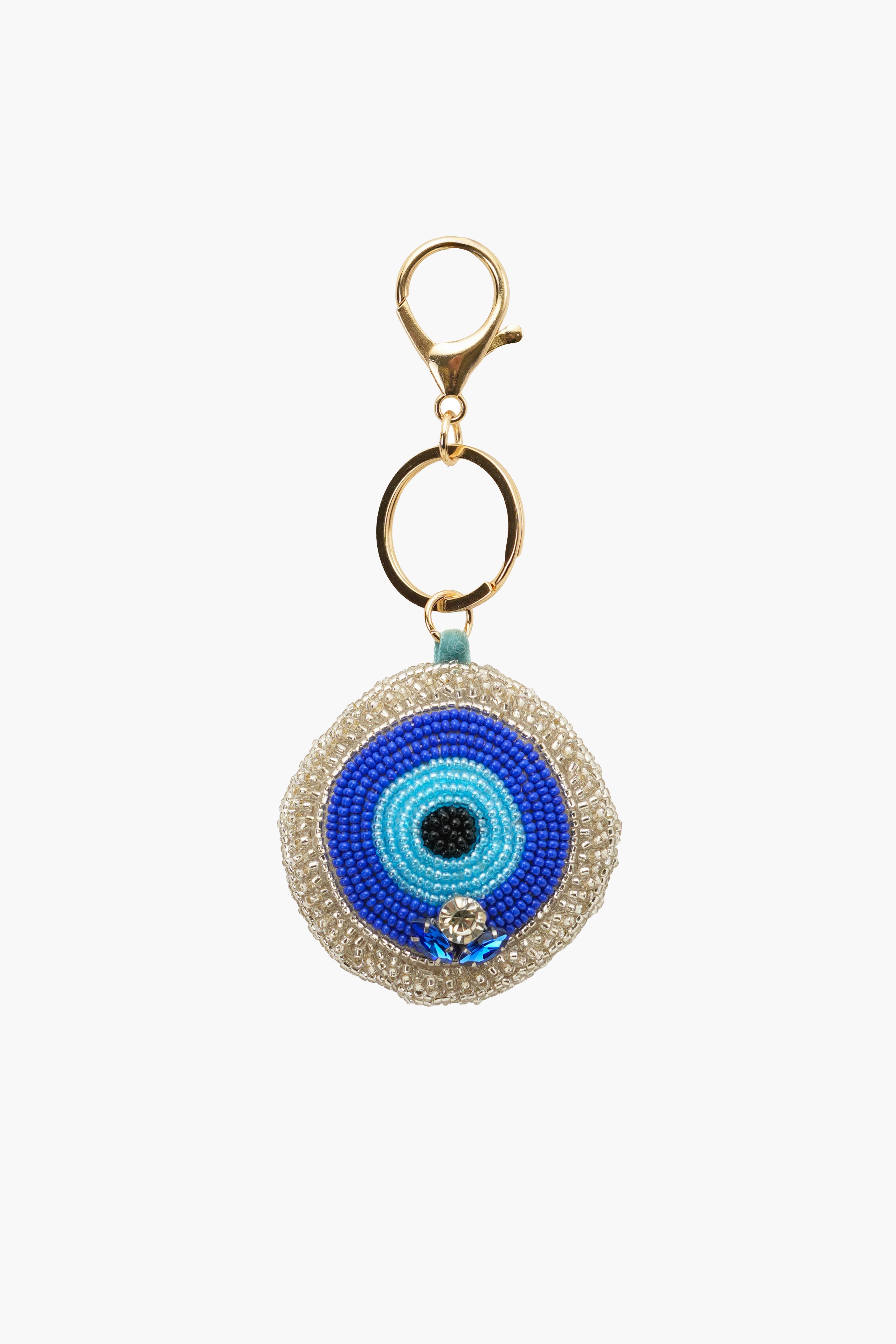 Lucky Eye Hand-Beaded Boho Bag Charm