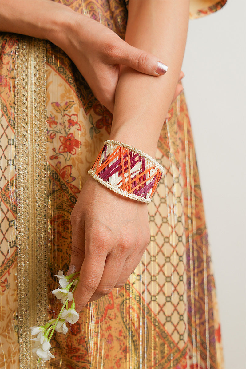 Organic Raffia Artisanal Raffia Bangle