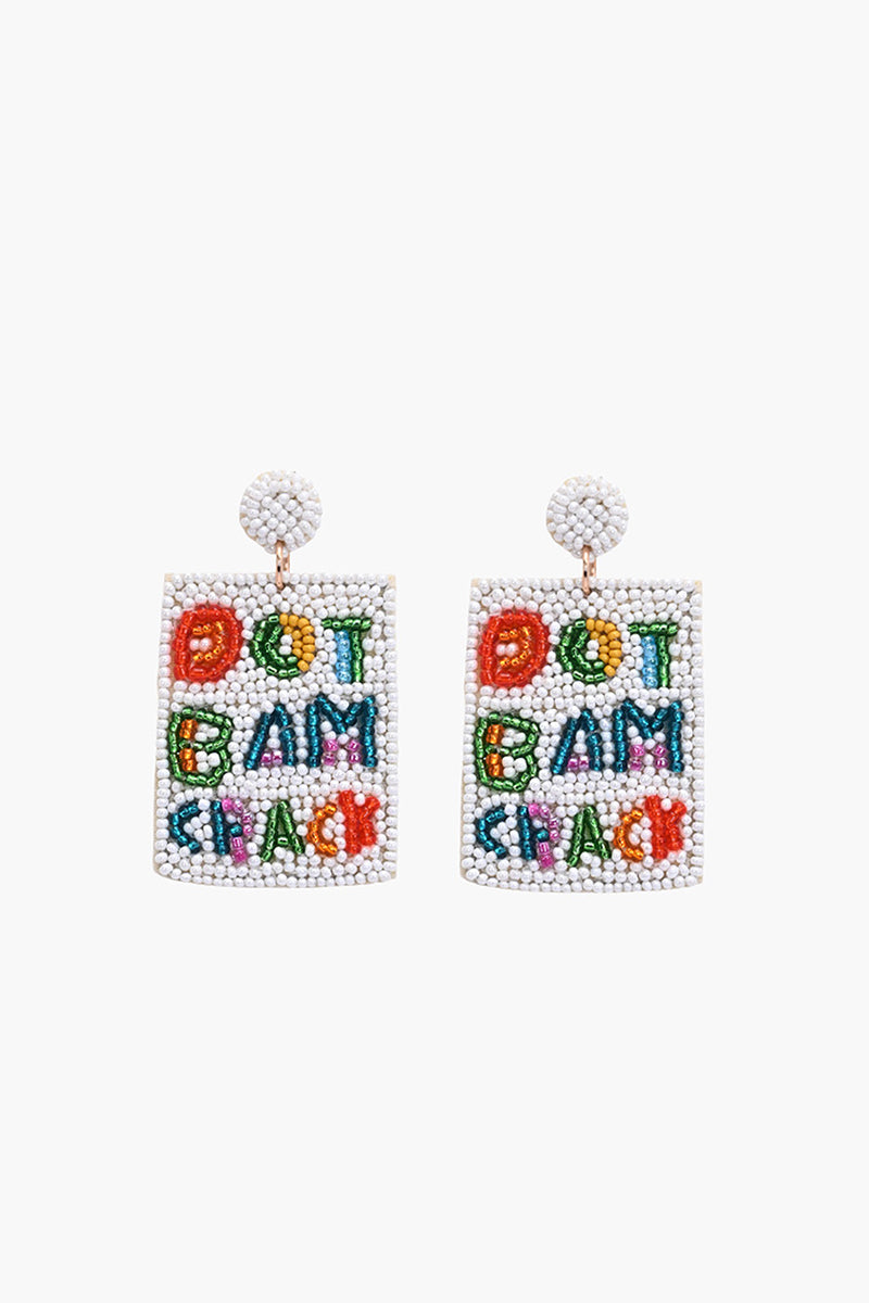 Don'T Bam Crack Mahjong Statement Earrings | view 1