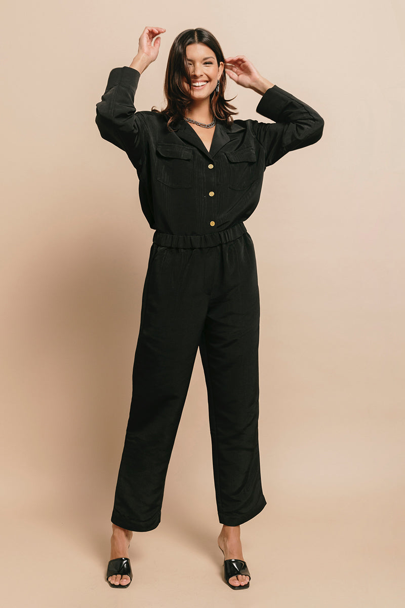 The Co-ord Set (Moire) in Midnight