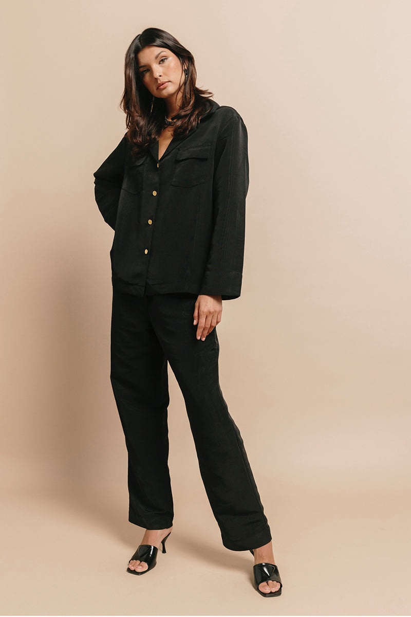 The Co-ord Set (Moire) in Midnight