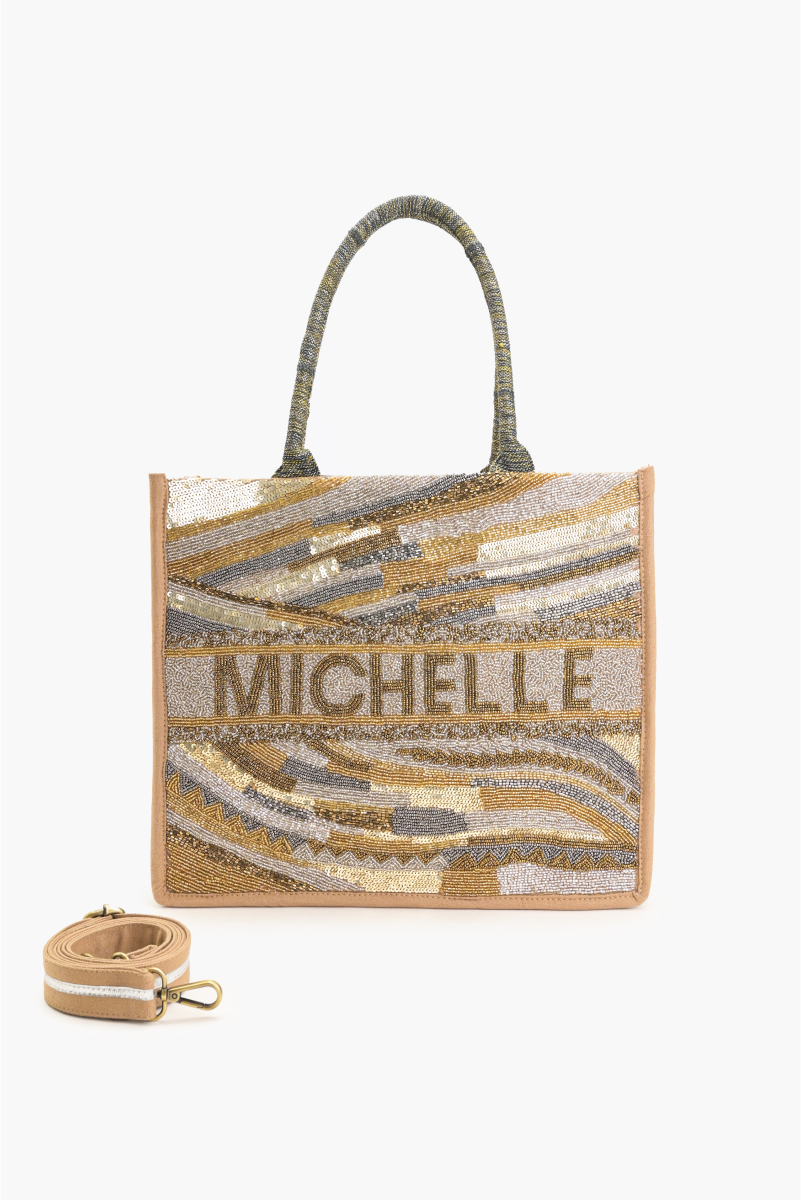 Golden Layers Personalized Tote