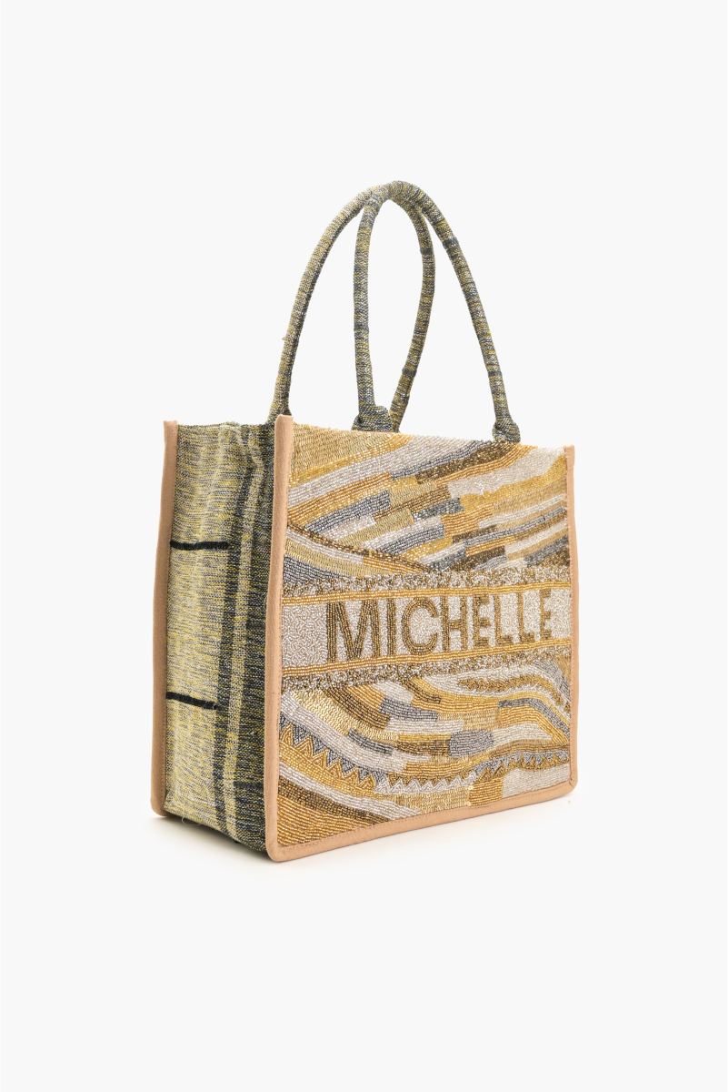 Golden Layers Personalized Tote