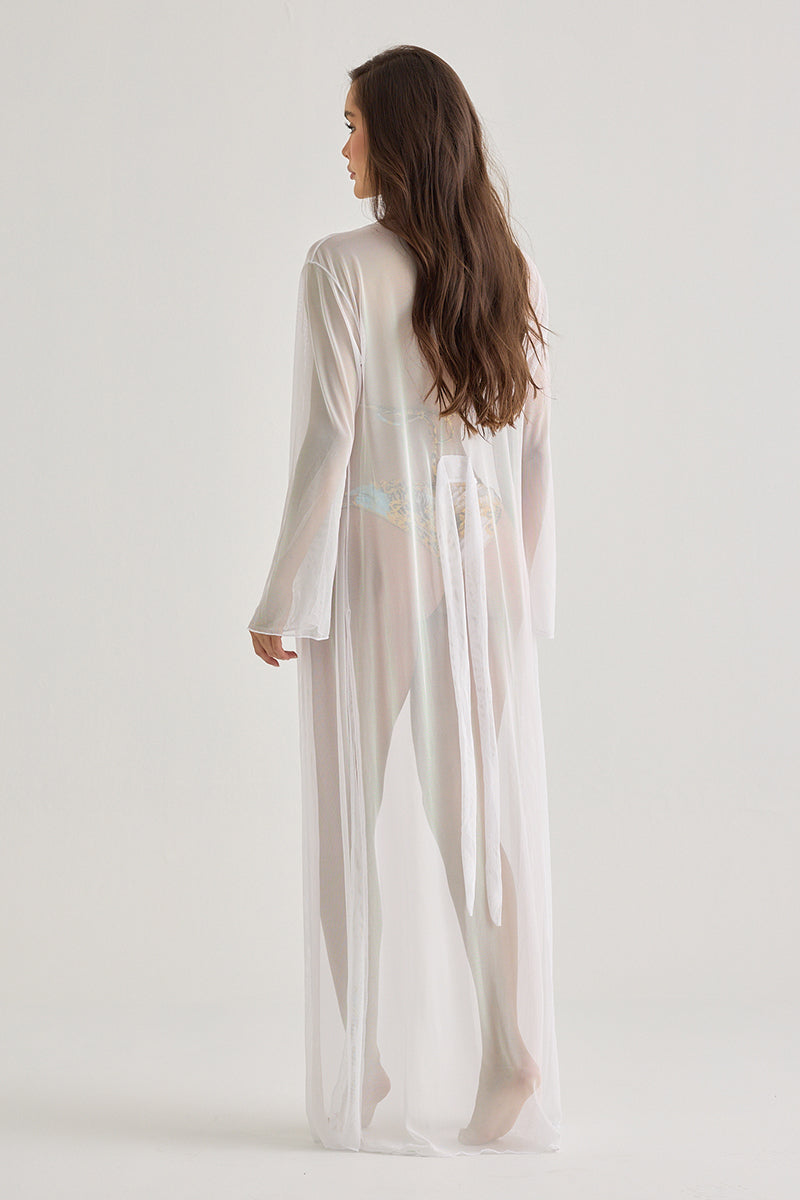 Long White Sahara Cover Up