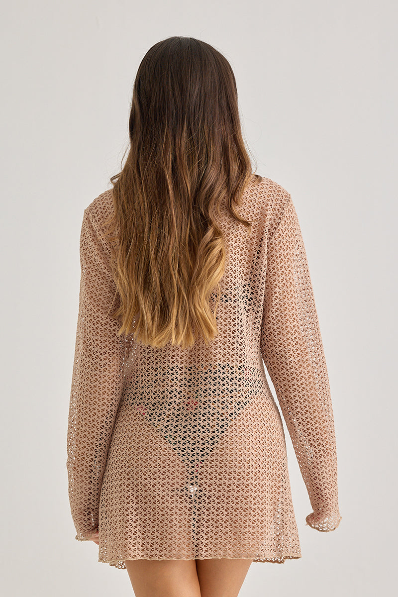 Short Crochet Beach Cover-Up – Effortless Boho Chic