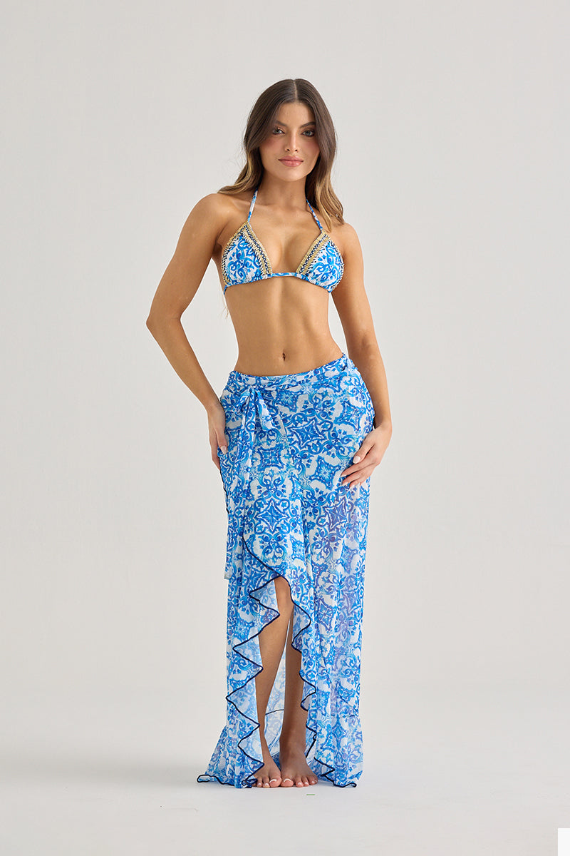 Greece Sheer Wrap Skirt–Lightweight Beach Cover-Up