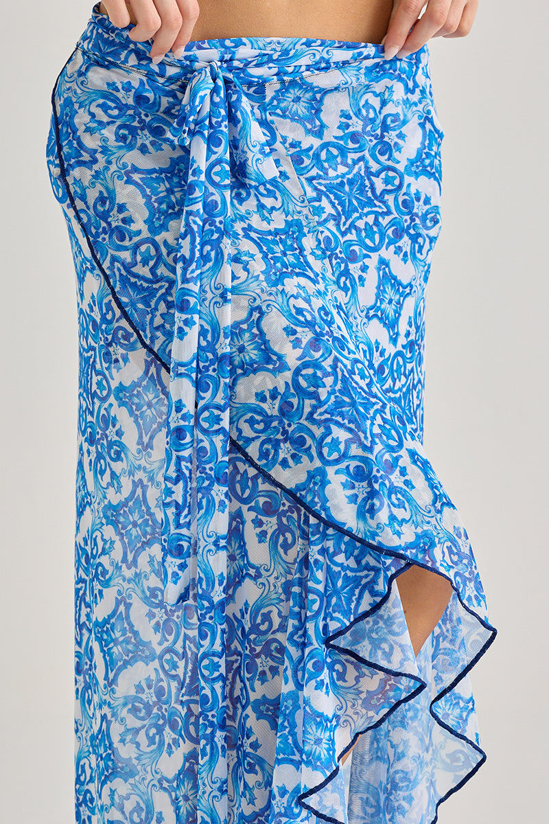 Greece Sheer Wrap Skirt–Lightweight Beach Cover-Up