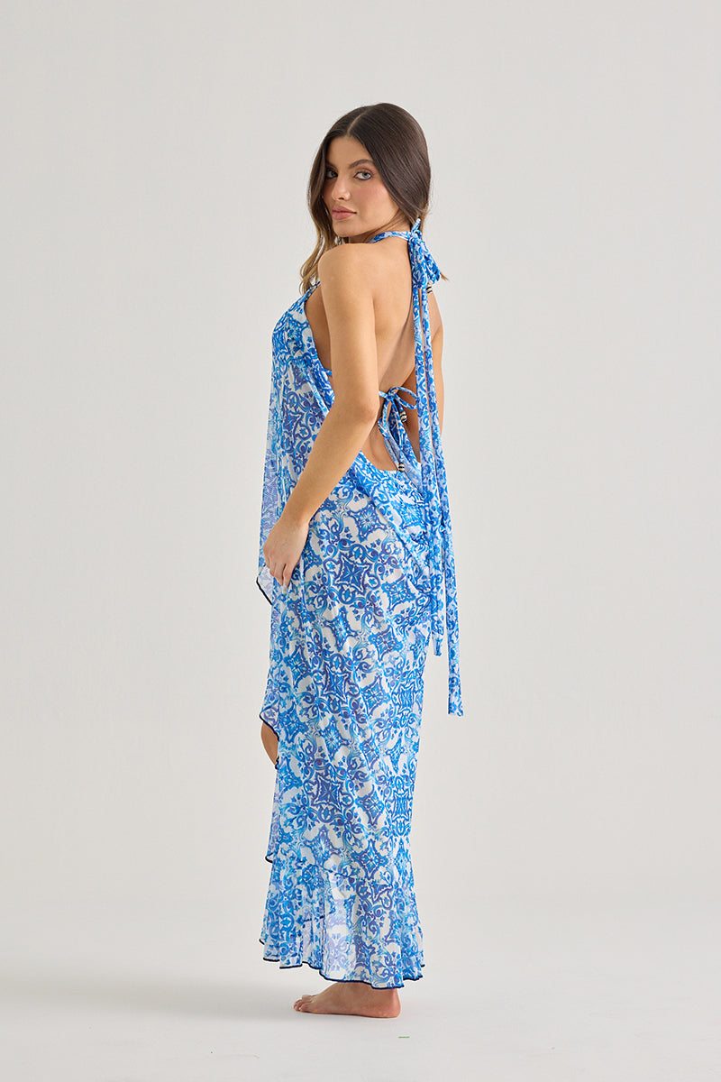 Greece Sheer Wrap Skirt–Lightweight Beach Cover-Up