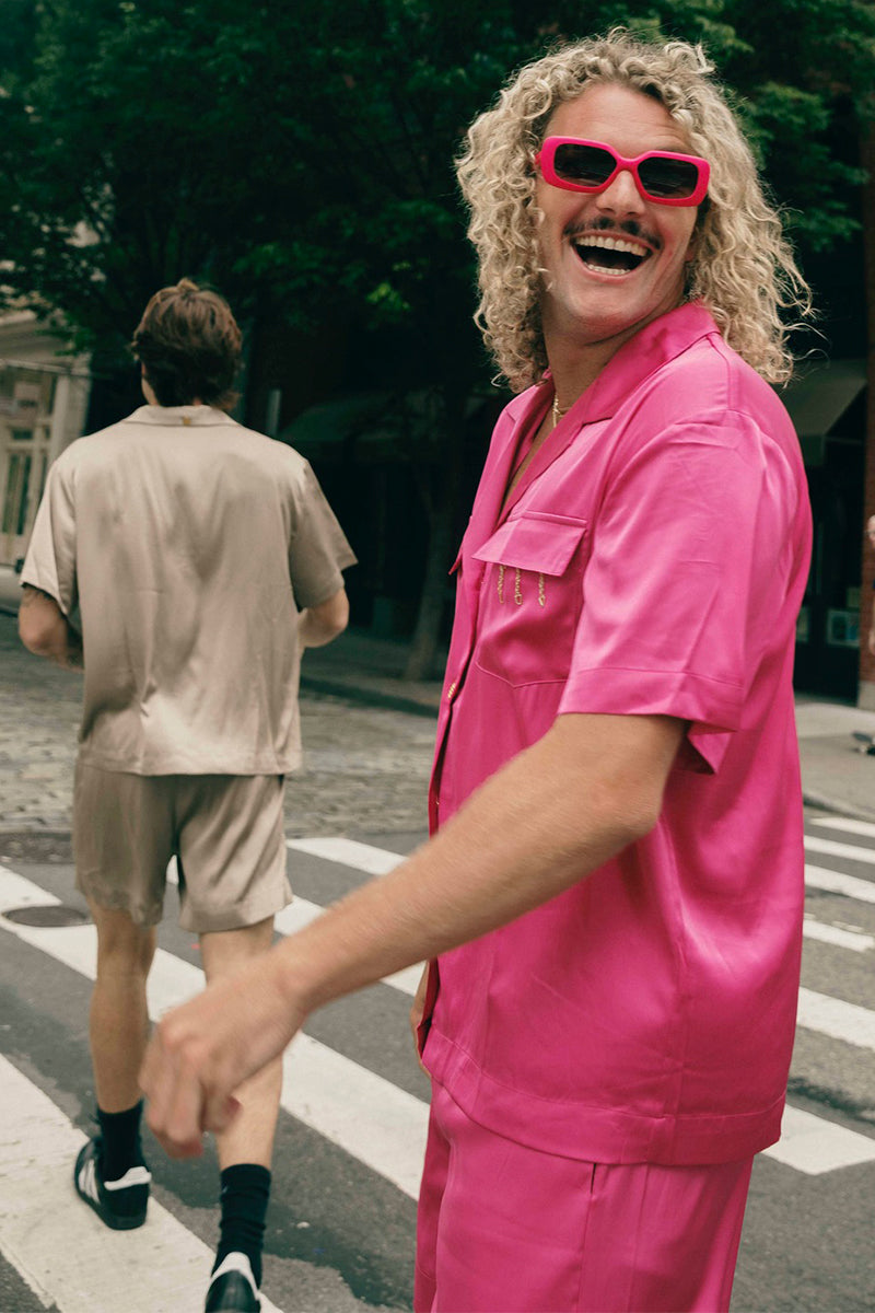 The Co-Ord Short Set in Fuchsia